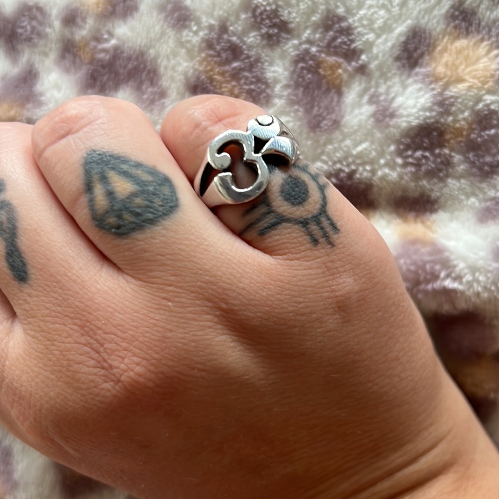 Sterling silver OM ring